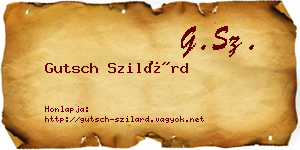 Gutsch Szilárd névjegykártya